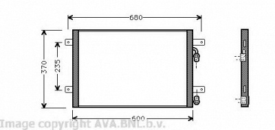 AVA QUALITY COOLING vw5153 -  Конденсатор, кондиционер